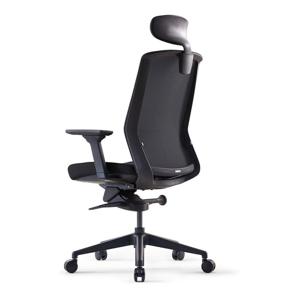 Кресло для руководителя Bestuhl "J1", сетка, ткань, пластик, черный  - 4