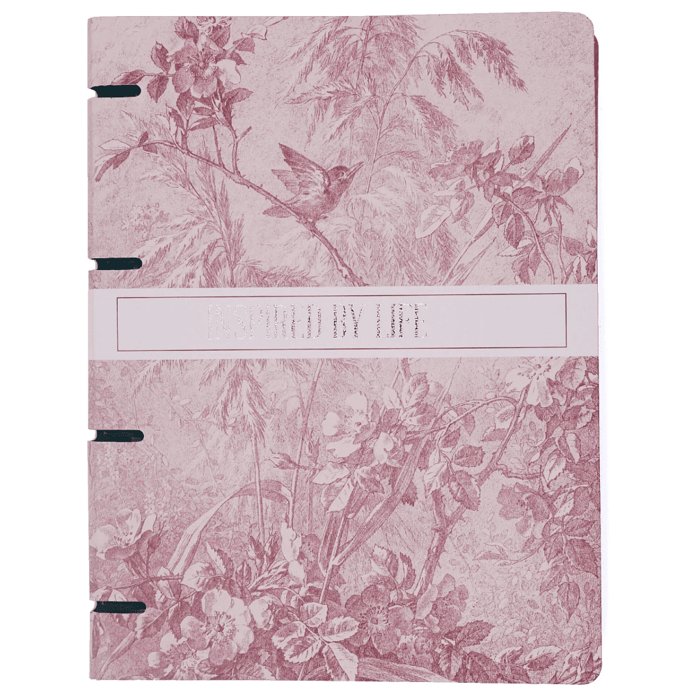 Тетрадь "Floreale. Cedar Rose", А4, 120 листов, клетка, на кольцах, розовый