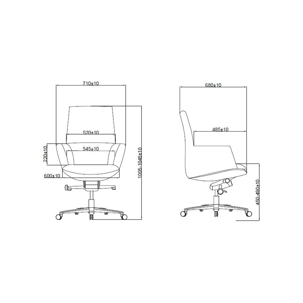 Кресло компьютерное SitZone CH-500B, кожа, алюминий, белый - 8