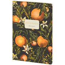 Тетрадь "Flora. Paradise. Oranges", A5, 40 листов, клетка, софт, зеленый, оранжевый