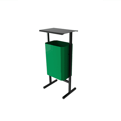 Урна уличная для мусора СТАНДАРТ, 35 л, металл, зелёный