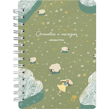 Блокнот "Dreamer. Овечки", А6, 80 листов, в клетку, зеленый