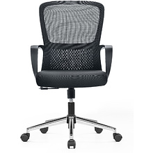 Кресло компьютерное SitZone U-069B, сетка, ткань, черный