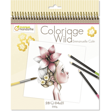 Раскраска на английском языке "Colouring book Wild 1", Emmanuelle Colin