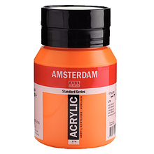 Краски акриловые "Amsterdam", 276 оранжевый AZO, 500 мл