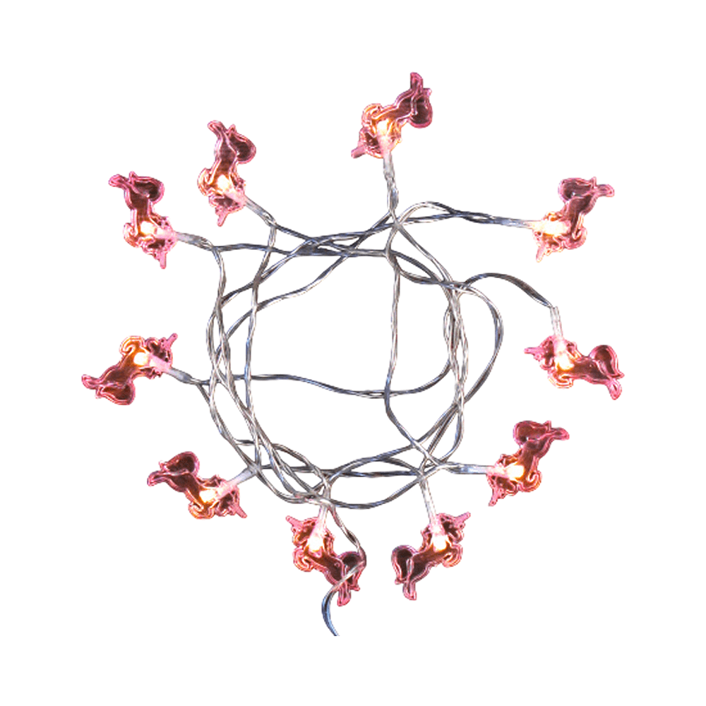 Гирлянда электрическая LED "Нить" с насадками "Единорог", 2 м, тепло-белый