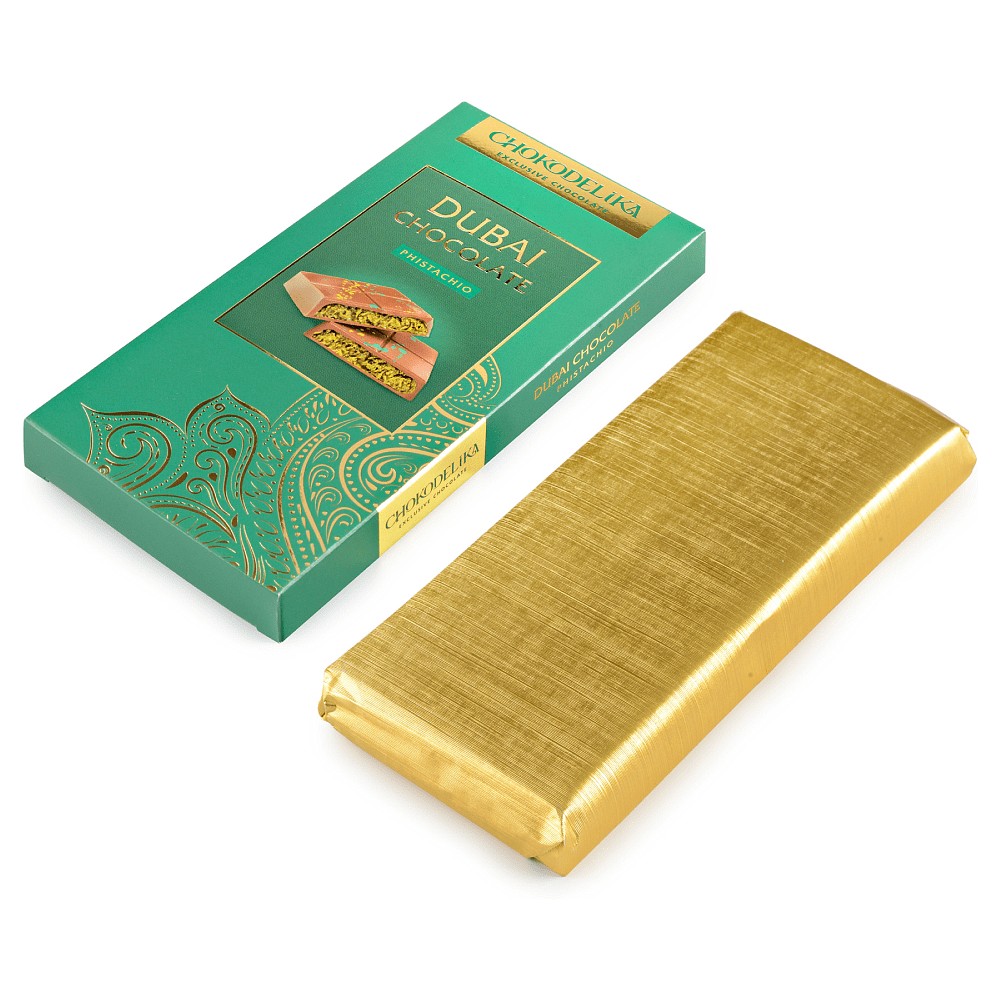 Шоколад молочный "Dubai Pistachio", 180 гр, с начинкой - 3