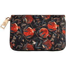 Кошелек "Flora. Гранат", черный, красный