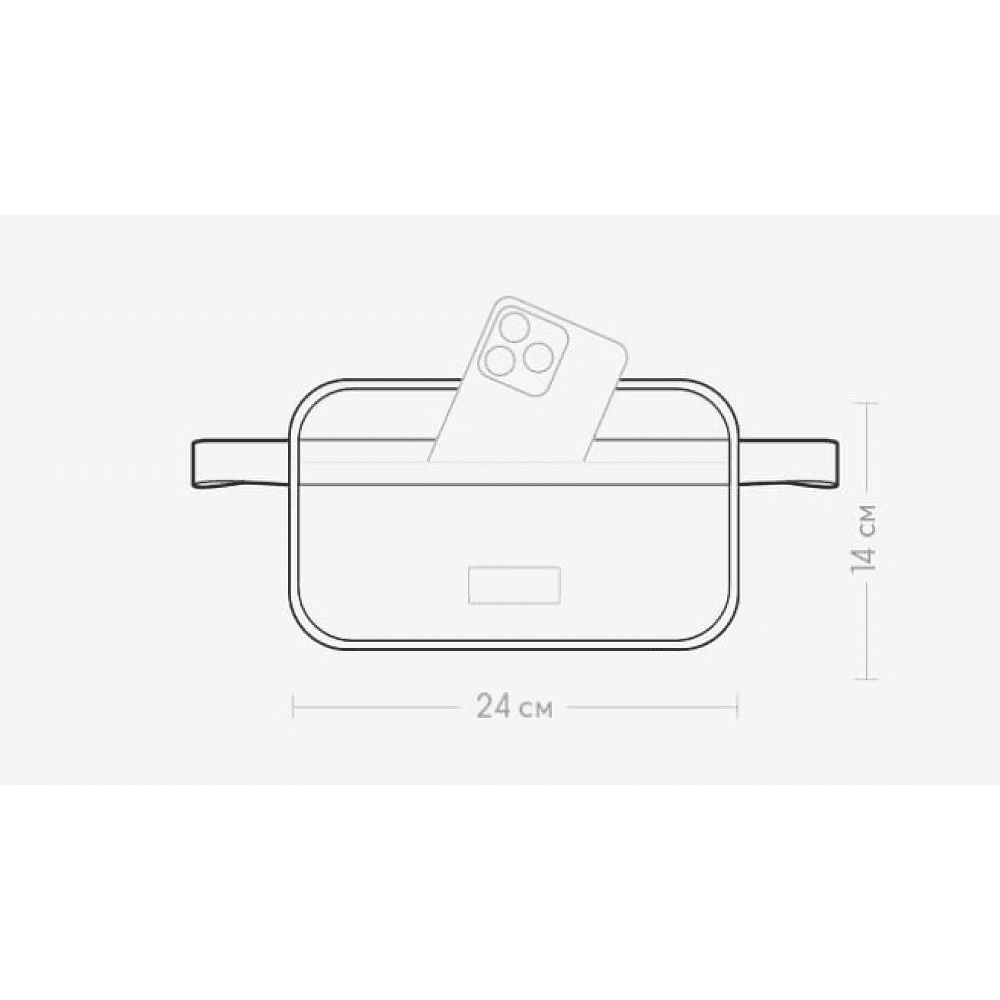 Сумка поясная "Квадро Серебрянка", белый - 3