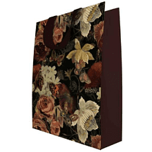 Пакет бумажный подарочный "Flora. Lush Bouquet", 18x23x10 см, коричневый