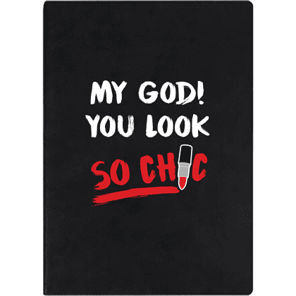 Ежедневник недатированный "My god! You look so chic", А5, 272 страницы, черный 