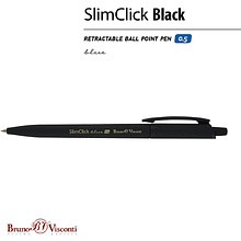 Ручка шариковая автоматическая "PointClick. Black", 0,5 мм, пластик, ассорти, стерж. синий