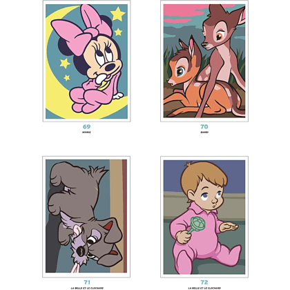 Раскраска по номерам на французском языке "Coloriages mystères Disney - Babies" - 6