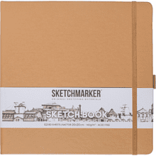 Скетчбук "Sketchmarker", 80 листов, 20x20 см, 140 г/м2, капучино 
