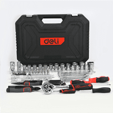 Набор инструмента Deli RS EDQ45100, 1/4", 1/2", 100 шт.