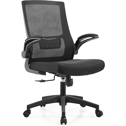 Кресло для персонала ANSA "920В", сетчатая ткань, пластик, черный