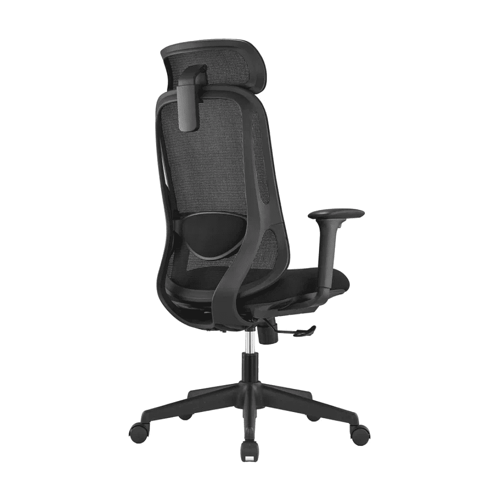 Кресло для руководителя SitZone U-090A, сетка, ткань, пластик, черный - 4