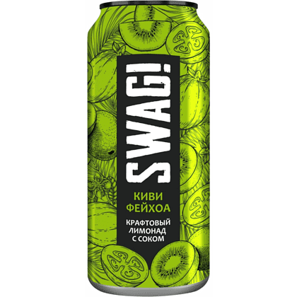 Напиток "SWAG!", вкус киви и фейхоа, 0.45 л