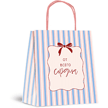 Пакет бумажный подарочный"Cherry Lady", 32х28х15 см, ассорти