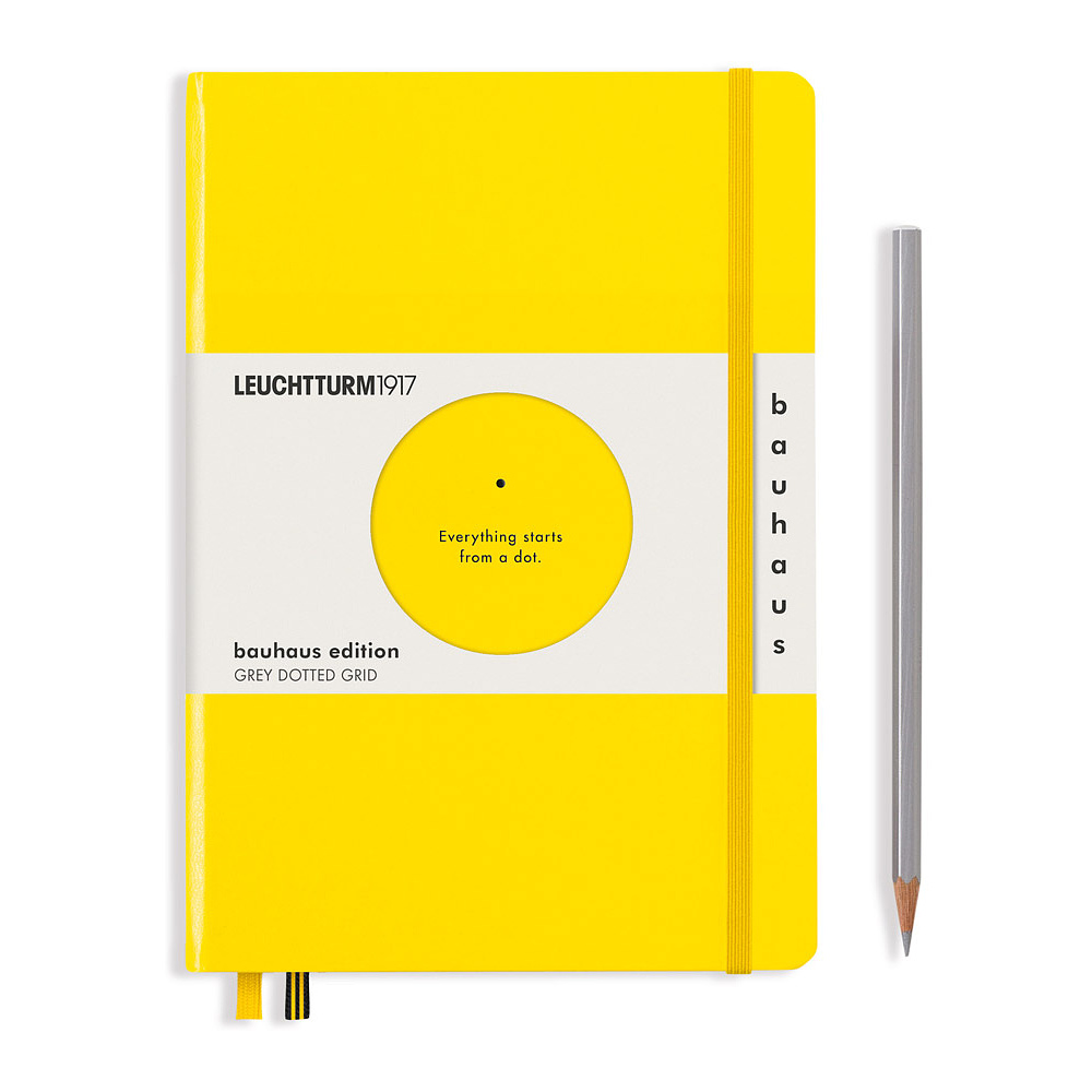 Блокнот "Leuchtturm1917. Bauhaus Edition", А5, 125 листов, точка, лимонный