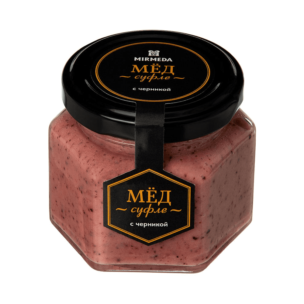 Мёд-суфле "Mirmeda" с черникой, 150 гр