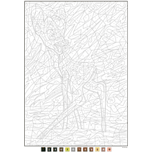 Раскраска по номерам на французском языке "Coloriages mystères Disney - Les Grands classiques. Tome 9"