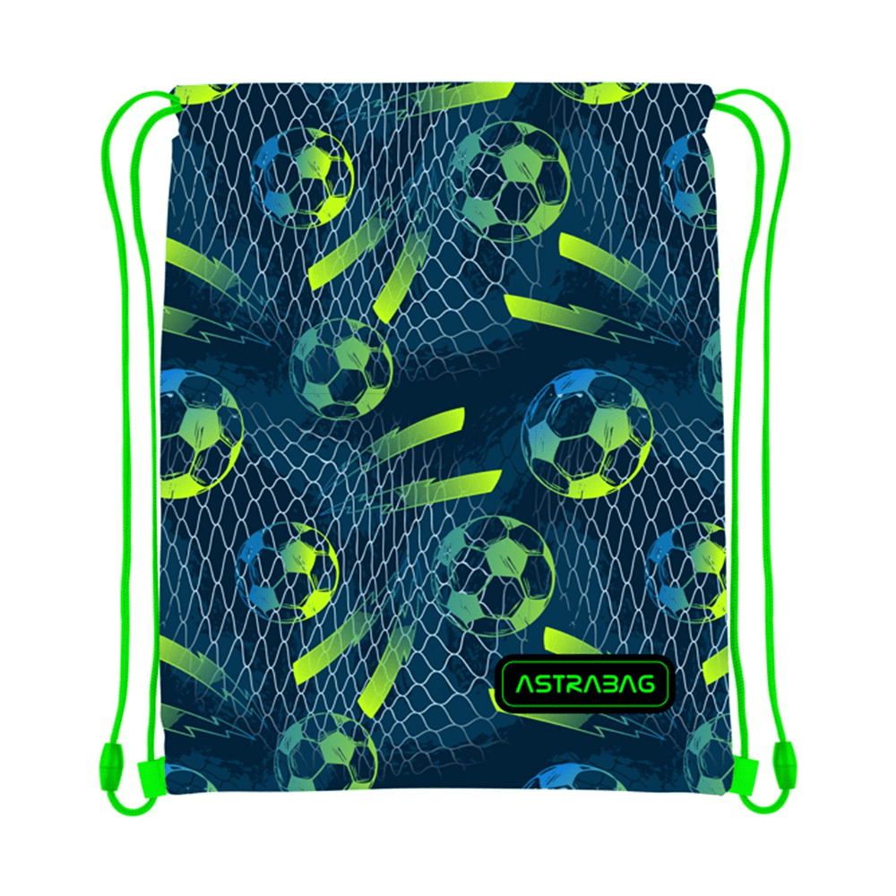 Мешок для обуви "Football", синий, салатовый
