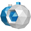 Набор для 3D моделирования "Шары новогодние", белый, голубой - 2