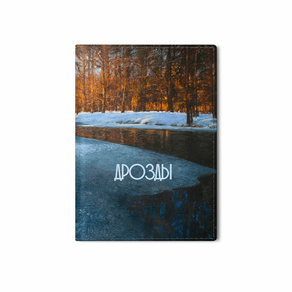 Обложка для паспорта "Дыхание весны", Вадим Богдан, натуральная кожа, разноцветный