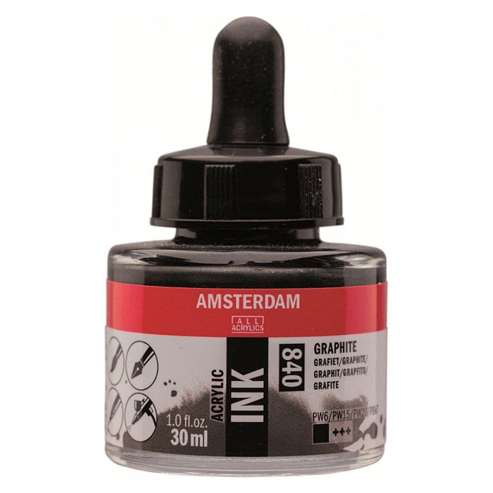 Жидкий акрил "Amsterdam", 840 графитовый, 30 мл, банка