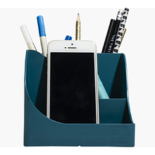 Подставка для ручек "Neo Deco", пластик, 5 делений, синий