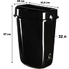 Корзина для мусора Luscan Prof Etalon, 32 л, с крышкой, черный - 2 Корзина для мусора Luscan Prof Etalon, 32 л, с крышкой, черный - 2