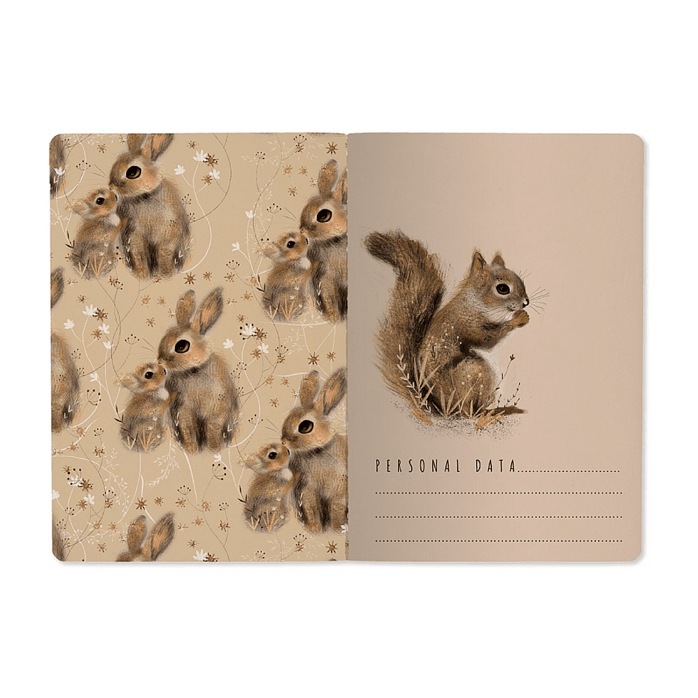 Тетрадь "Love me. Зайки", A5, 40 листов, клетка, бежевый - 3