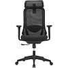Кресло для руководителя SitZone U-090A, сетка, ткань, пластик, черный - 2