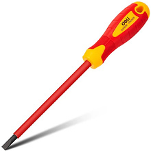 Отвертка диэлектрическая Deli YS EDL5151251, SL5,5х125 мм, желтый, красный