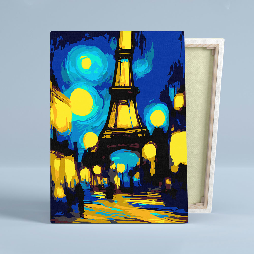 Картина по номерам "Ван Гог Ночной Париж" - 2