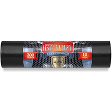 Мешки для мусора Ромашка Броня, 300 л, ПВД, 60 мкм, 105х150 см, 10 шт/рулон, черный