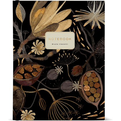 Тетрадь "Flora. Ночные цветы", A5, 80 листов, клетка, на кольцах, черный