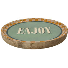 Тарелка деревянная "Enjoy", 25х25х2.5 см, разноцветный