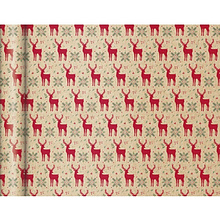 Бумага декоративная в рулоне "Raw kraft. Red reindeer", 70 г/м2, 5х0,35 м, разноцветный