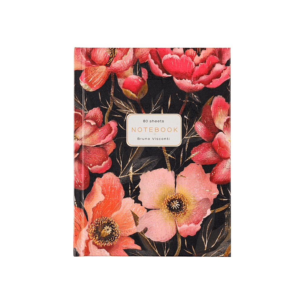 Блокнот "Flora. Pink Blossom", A6, 80 листов, клетка, черный, розовый - 2