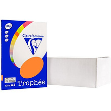 Бумага цветная "Trophée", А4, 100 листов, 80 г/м2, оранжевый неон