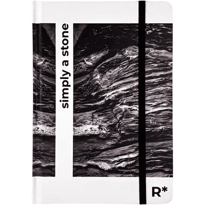 Ежедневник недатированный "StonePaper. Simply a stone", 128 страниц, на резинке, серый