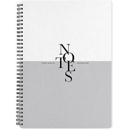 Тетрадь "Notes", А4, 96 листов, клетка, серый