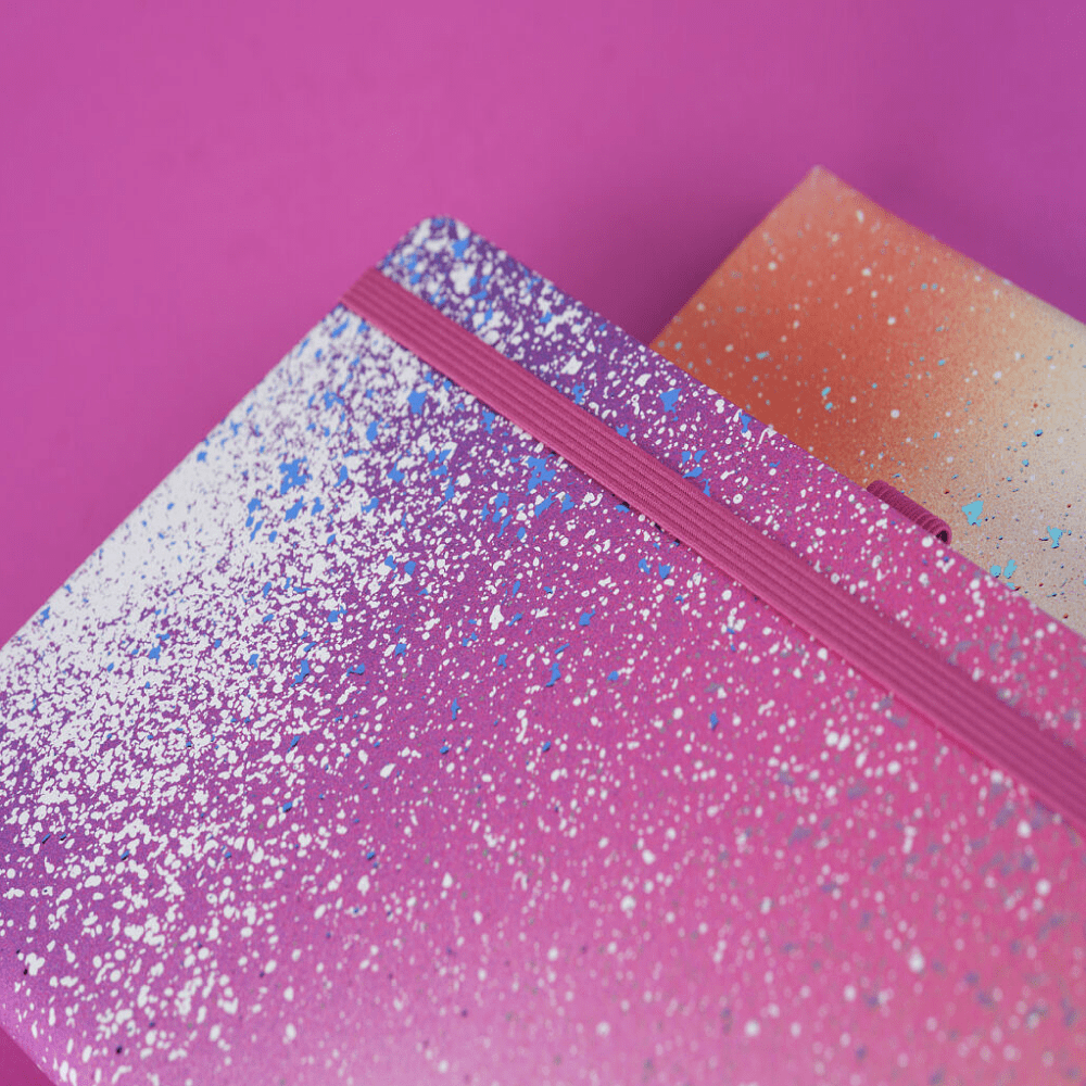 Блокнот "Color Spray creativity", А5, 96 листов, линейка, на резинке, розовый - 5