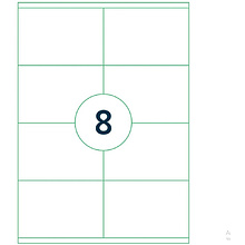 Самоклеящиеся этикетки универсальные "Rillprint", 105x71 мм, 100 листов, 8 шт, белый