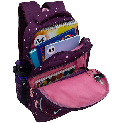 Рюкзак школьный "Greezly", с карманом для ноутбука, фиолетовый - 4