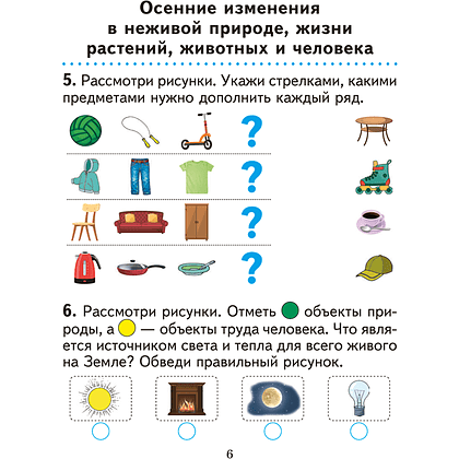 Книга "Человек и мир. 1 кл. Дидактические материалы", Трафимова Г. В., Трафимов С. А. - 5