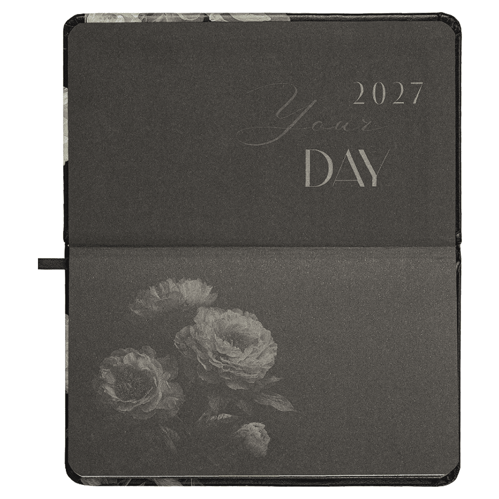 Еженедельник датированный "Vista. Flowers" на 2027 год, А6, 128 страницы, линейка, черный - 3