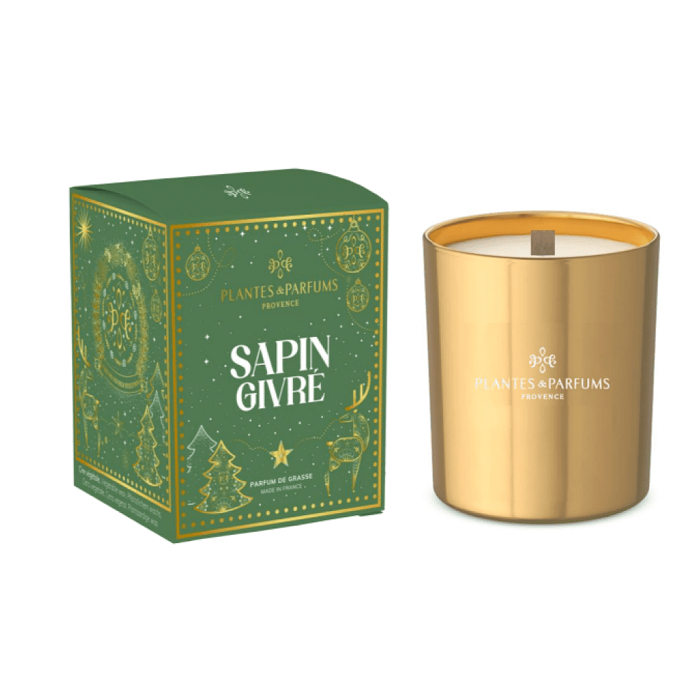 Свеча ароматическая PLANTES&PARFUMS "Frosted Fir", 180 гр